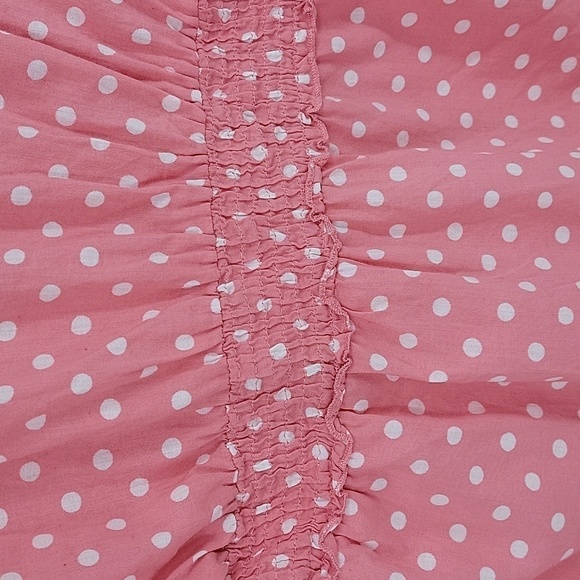 At Last Pink Polkadot CottageCore Blouse Size XL‎ - Picture 8 of 11